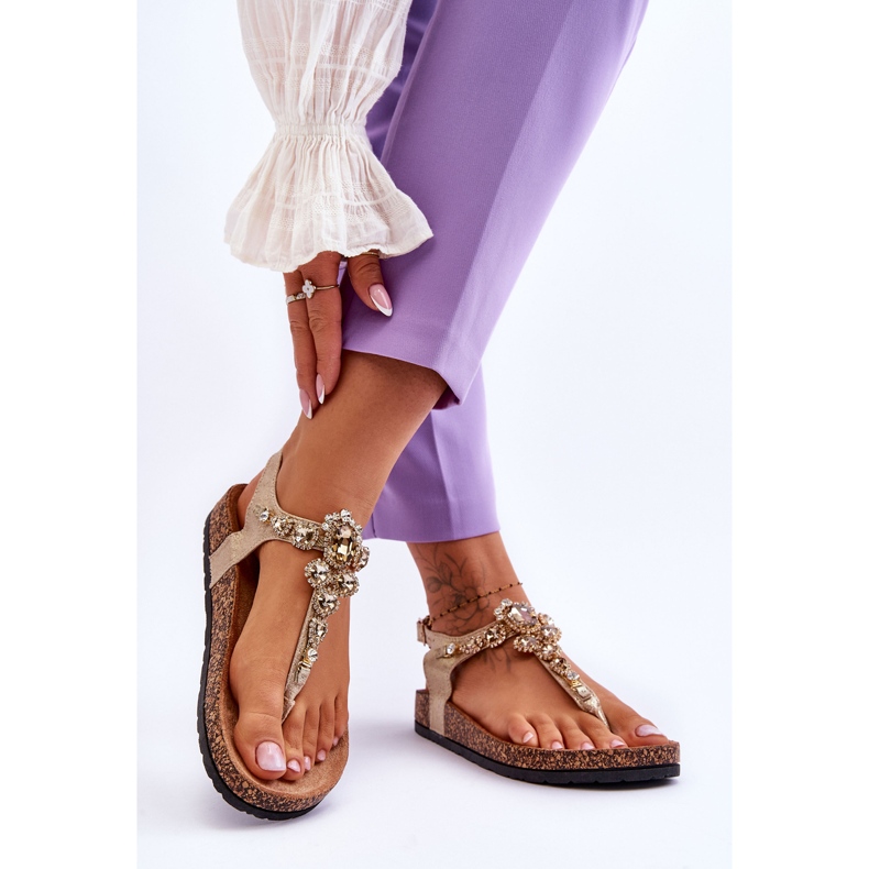 Sandale Flip Flops Pe Platformă De Plută Golden Naomi de aur 2