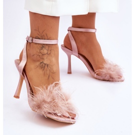 FB2 Sandale Tiffany Feather pentru damă roz 2 FB2 Sandale Tiffany Feather pentru damă roz 2