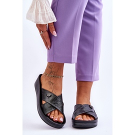 Vinceza Papuci Dama Platforma Cu Decorat Negru Brooklyn 1