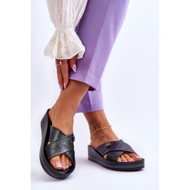 Vinceza Papuci Dama Platforma Cu Decorat Negru Brooklyn 2