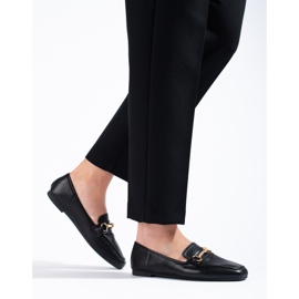 Mocasini negri Shelovet din piele ecologica negru 2