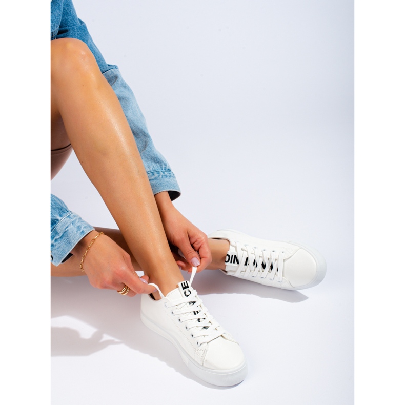 Pantofi sport clasici albi Shelovet 1 Pantofi sport clasici albi Shelovet 1