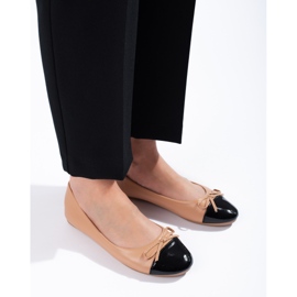 Balerini de dama cu fundita Shelovet bej 1