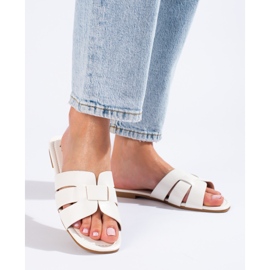 Papuci de dama clasici alb Shelovet 1