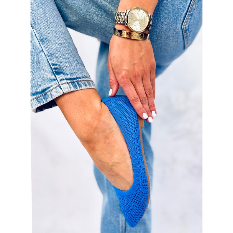 Balerini ajurati Forlani Blue albastru 2