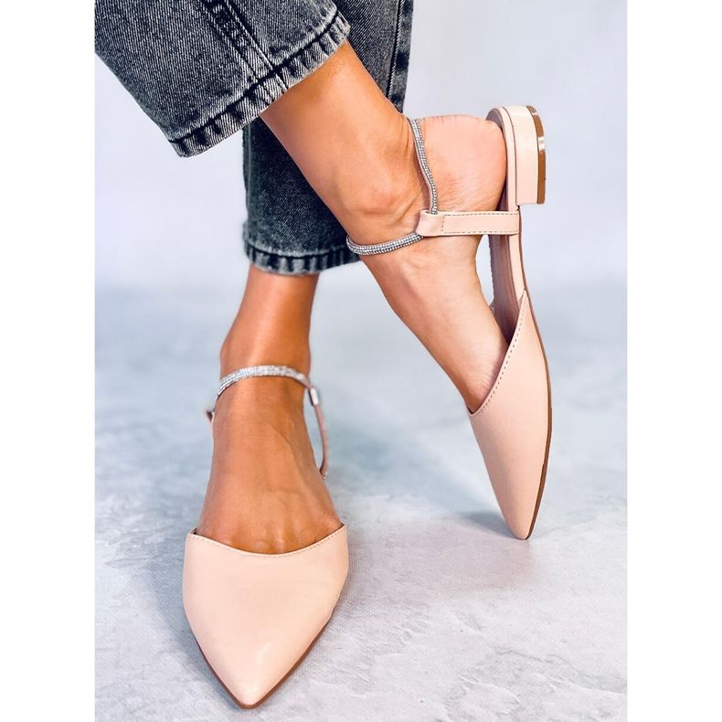 BM Balerini Nude cu toc deschis Durie bej 1