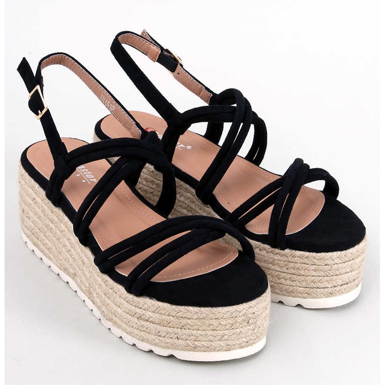 BM Espadrile Altman Black cu pană negru 1