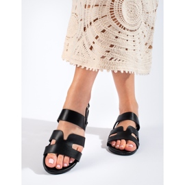 Sandale plate negre Shelovet negru 1