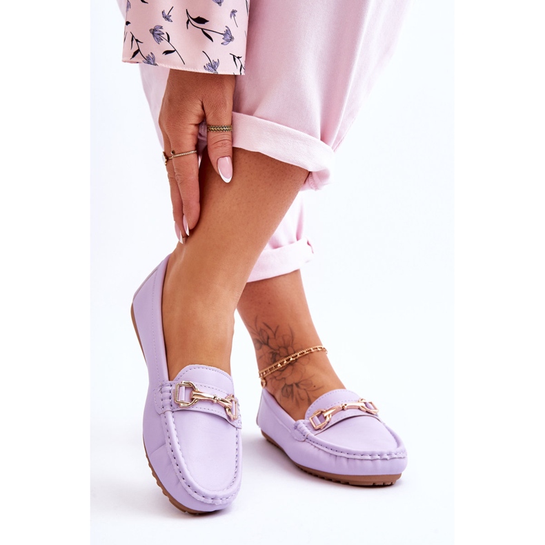 Mocasini clasici din piele violet Verona 2 Mocasini clasici din piele violet Verona 2