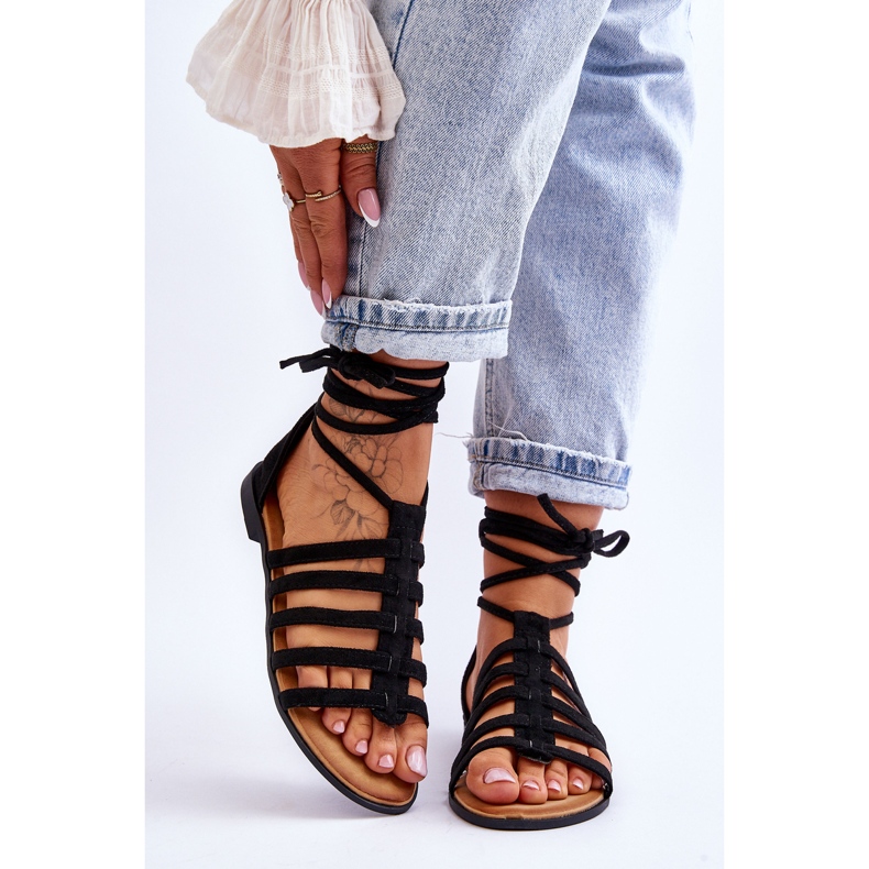 FC3 Sandale Roman de piele intoarsa de dama Neagra Semper negru 1 FC3 Sandale Roman de piele intoarsa de dama Neagra Semper negru 1