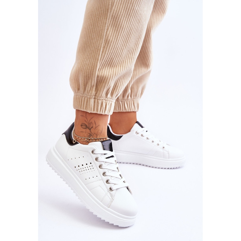 Pantofi sport de damă alb și negru Fii primul! 2