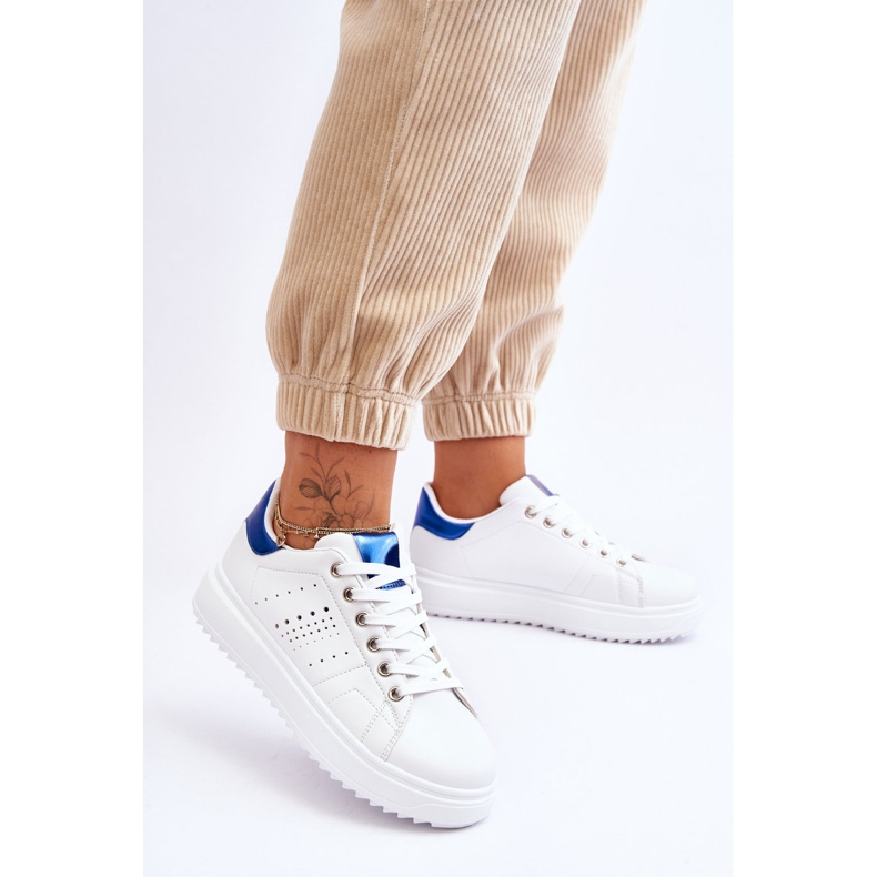 Pantofi sport de damă alb și albastru Fii primul! 2