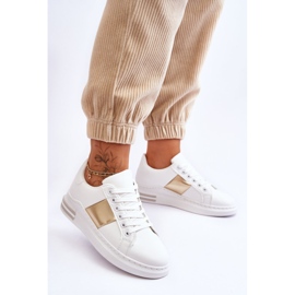 Pantofi sport clasici alb și auriu Follow Me 2 Pantofi sport clasici alb și auriu Follow Me 2