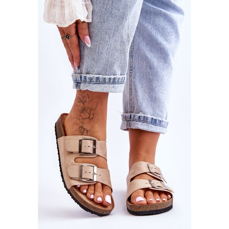 FB1 Papuci Slip-On dama Bej Destino 1