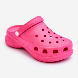 PG2 Sandale Crocs de spumă pe o talpă groasă Katniss roz închis 1