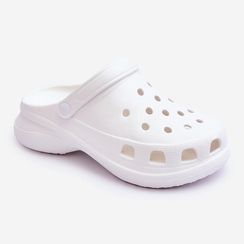 PG2 Papuci de spumă Crocs pe o talpă groasă Katniss albă 1