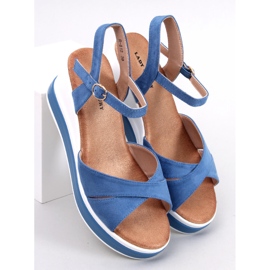 Sandale cu pană Winkler Blue albastru 1