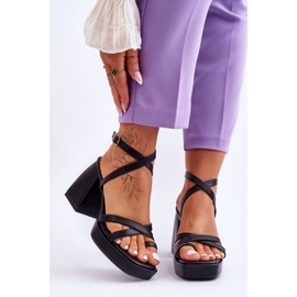 FS1 Tocuri la modă și sandale cu platformă negre negru 1