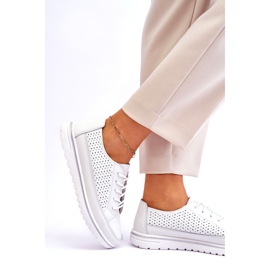 Vinceza Pantofi sport din piele de damă pantofi albi Elami 2