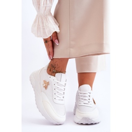 PS1 Pantofi Sport Strălucitori Cu Decor Seneca Alb 1