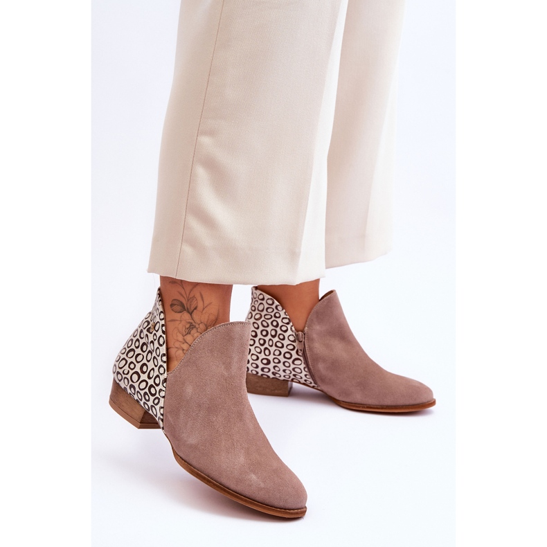 Cizme Maciejka Piele Cu Pete 04091-55 Bej Inchis 1