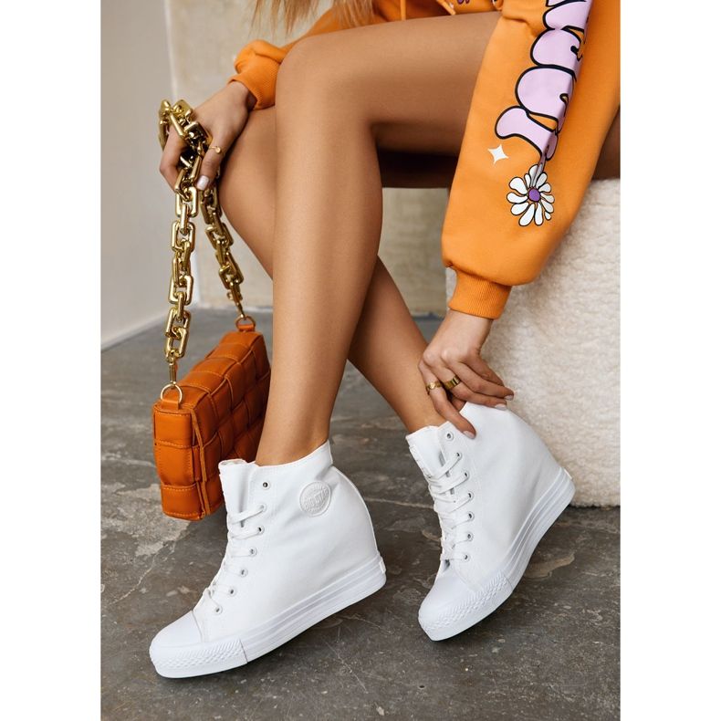 Adidași pentru femei Big Star White FF274A192 alb 4