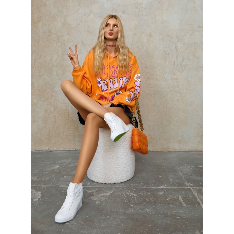 Adidași pentru femei Big Star White FF274A192 alb 3