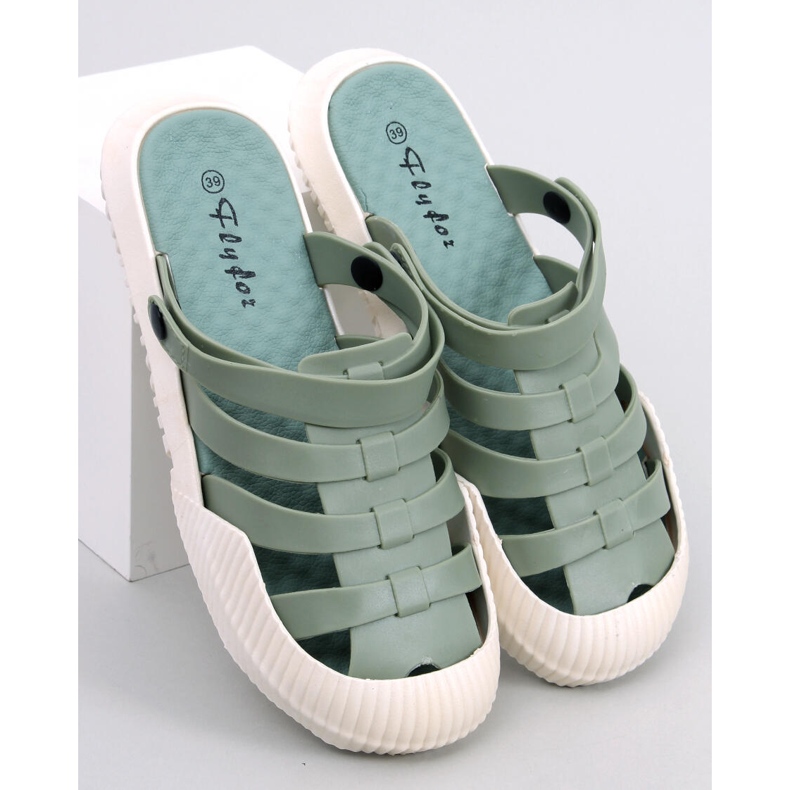 Sandale de cauciuc de damă Sammy Green verde 1