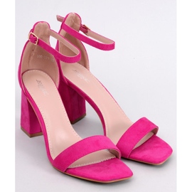 Sandale cu toc Aisha Fuchsia roz 1