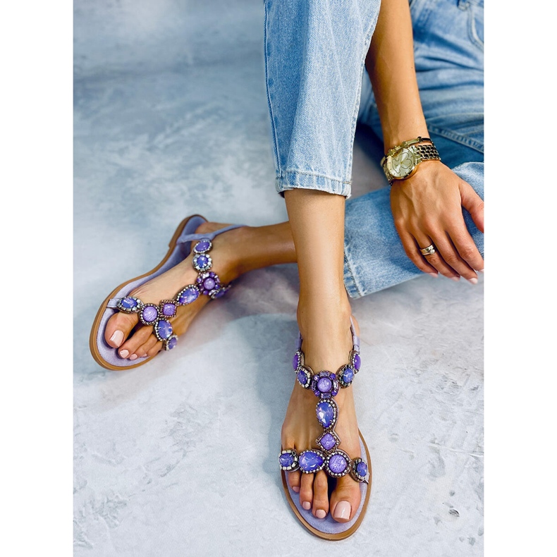Seastar Sandale cu margele Jolene Purple violet 2 Seastar Sandale cu margele Jolene Purple violet 2