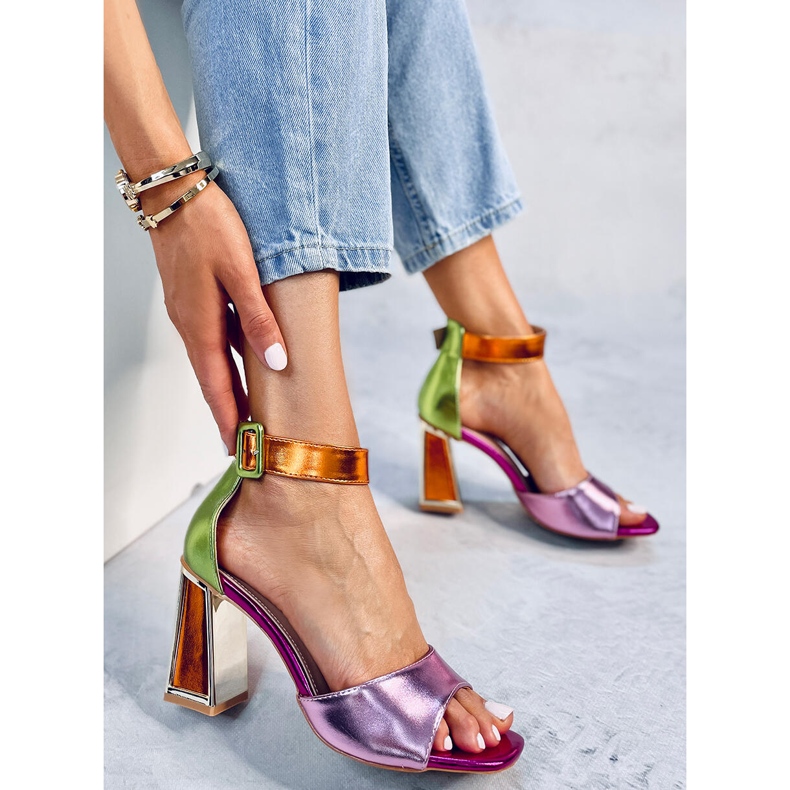 Seastar Sandale cu toc geometric de la Marshmello Pink roz 1