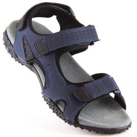 Sandale sport cu velcro American Club bleumarin albastru 1