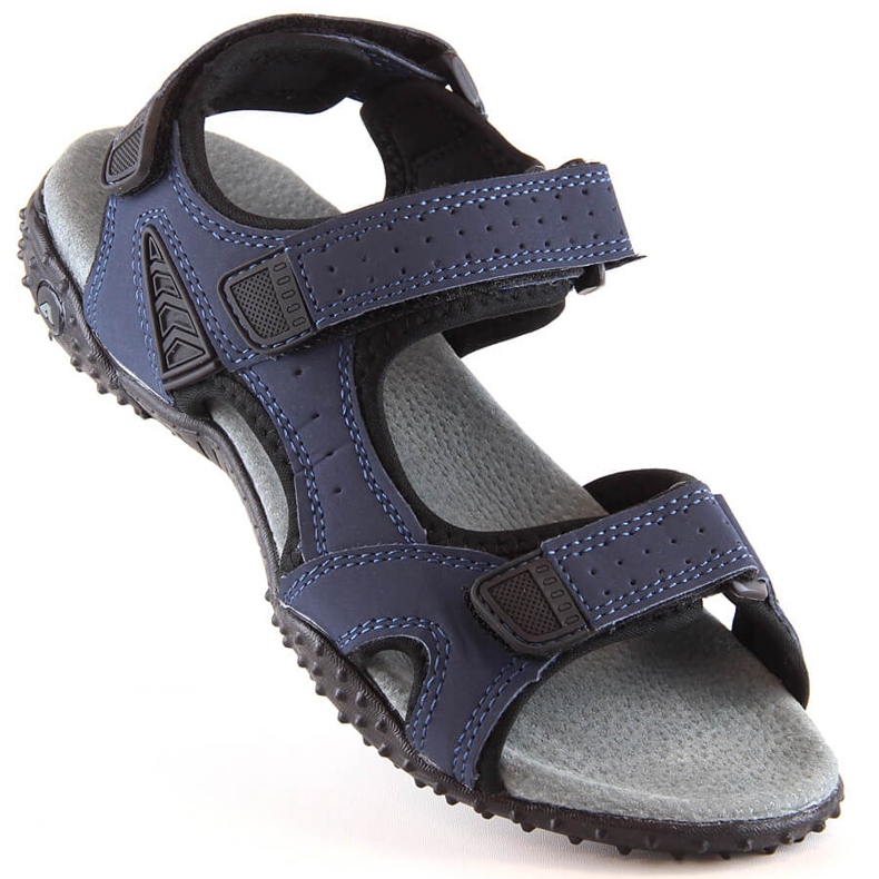 Sandale sport cu velcro American Club bleumarin albastru 1 Sandale sport cu velcro American Club bleumarin albastru 1