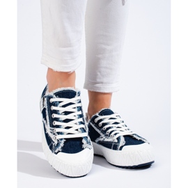 Adidași cu platformă Shelovet bleumarin albastru 1