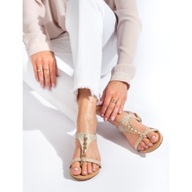 Sandale plate Gold Shelovet de aur 1