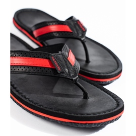 W. Potocki Flip-flops negri pentru bărbați din piele ecologică Potocki negru 1