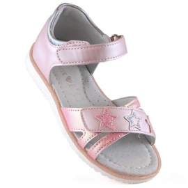 Sandale cu velcro Miss Jr EVE427A roz 1
