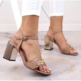 Sandale cu toc oglinda Filippo W PAW446B bej 2 Sandale cu toc oglinda Filippo W PAW446B bej 2