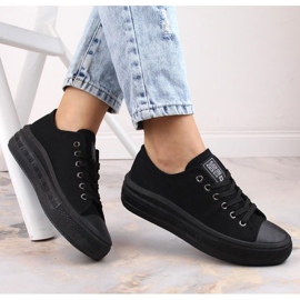 Tenisi pe platforma Big Star W INT1874A negri negru 2