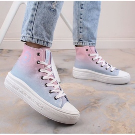 Adidași cu platformă Big Star W INT1877B ombre albastru 2