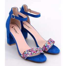 BM Sandale cu toc de piatră Valentine Blue albastru 1 BM Sandale cu toc de piatră Valentine Blue albastru 1