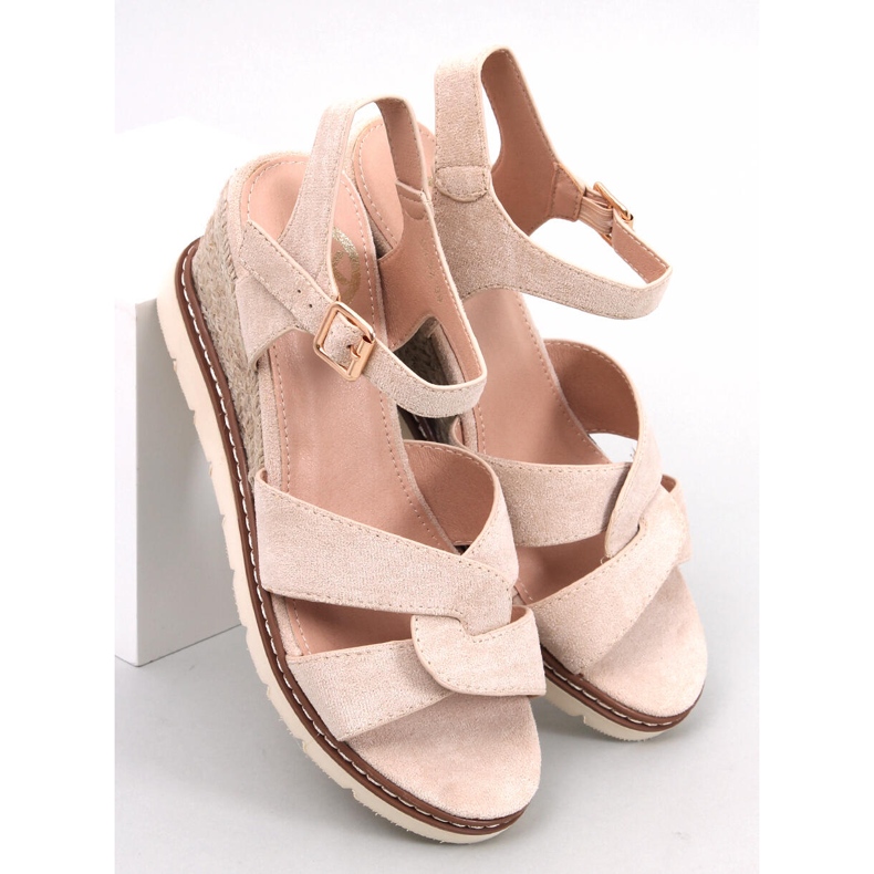 BM Espadrile Sermon Beige cu pană bej 1 BM Espadrile Sermon Beige cu pană bej 1