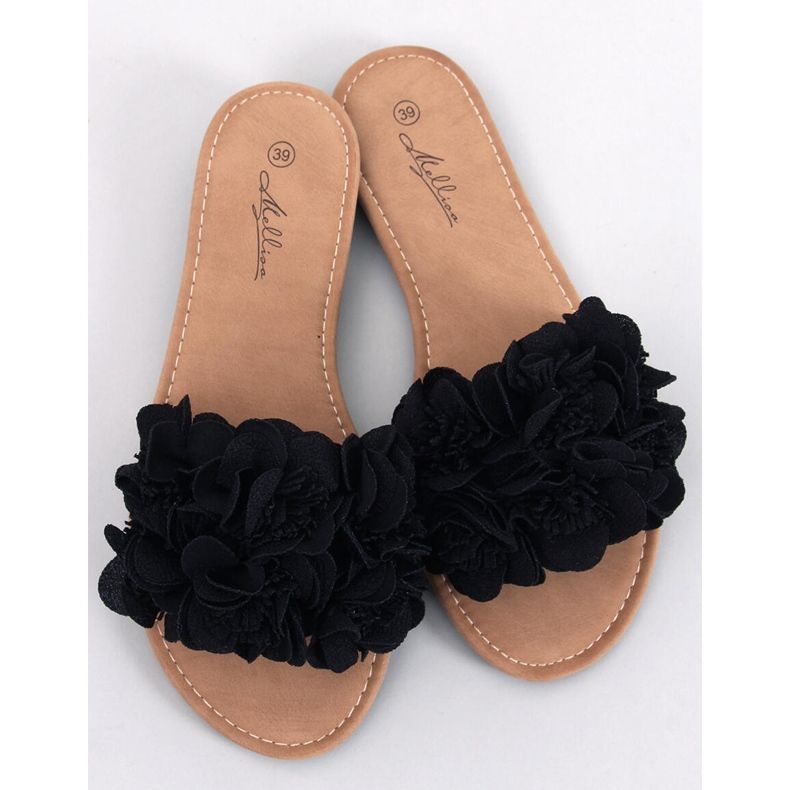 Corey Black papuci florali negru 1