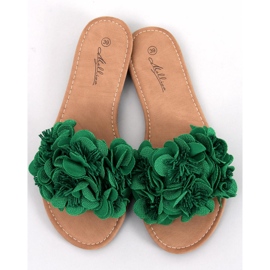 Papuci Corey Green Flower verde 1