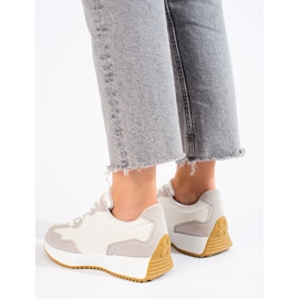 TRENDI Pantofi Sporti Casual Pe Platformă bej alb 1