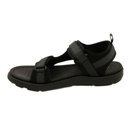 Sandale sport pentru bărbați negre cu Velcro News 23MN11-5623 negru 3 Sandale sport pentru bărbați negre cu Velcro News 23MN11-5623 negru 3