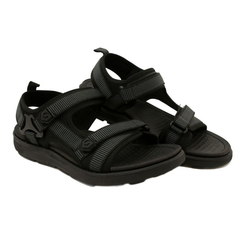 Sandale sport pentru bărbați negre cu Velcro News 23MN11-5623 negru 6 Sandale sport pentru bărbați negre cu Velcro News 23MN11-5623 negru 6