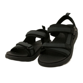 Sandale sport pentru bărbați negre cu Velcro News 23MN11-5623 negru 4 Sandale sport pentru bărbați negre cu Velcro News 23MN11-5623 negru 4