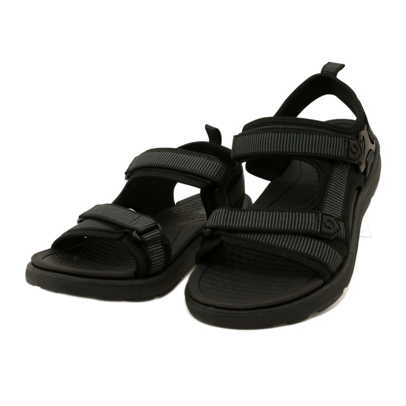 Sandale sport pentru bărbați negre cu Velcro News 23MN11-5623 negru 4 Sandale sport pentru bărbați negre cu Velcro News 23MN11-5623 negru 4
