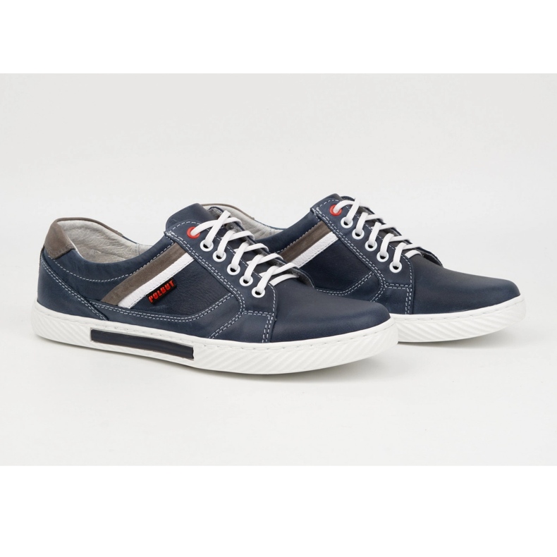 Polbut Pantofi barbati din piele J47, bleumarin si gri multicolor 4 Polbut Pantofi barbati din piele J47, bleumarin si gri multicolor 4